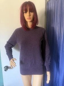 Maglione donna Saks Fifth Avenue viola cashmere manica lunga taglia S - Foto 1 di 8