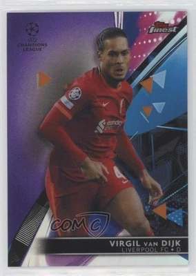 2021-22 Topps Finest UCL Purple Refractor /299 Virgil Van Dijk #72 - Image 1 of 2