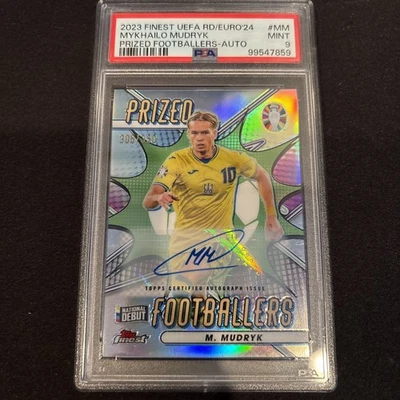 2023 Topps Finest Road to UEFA Euro 2024 Mykhailo Mudryk Auto /350 PSA 9 - Image 1 of 4
