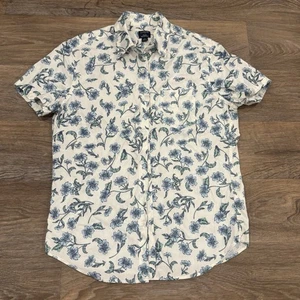 J. Crew Short Sleeve Floral Print Flex Washed Button Down Shirt - Men’s Medium - Imagen 1 de 5