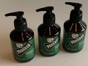 Proraso Beard Wash Refreshing Low Foaming Cleanser Set Of 3 6.8oz RINFRESCANTE - Picture 1 of 4