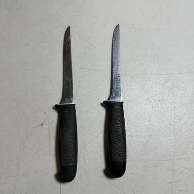 "Lote De Colección De 2 Cuchillos De Vanadio Cattaraugus Hoja De 5"" Hechos en EE. UU." Foto 1 de 4