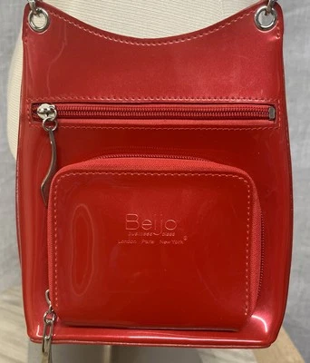 Beijo Bandolera Bolso de Mano Cartera Rojo Charol Pequeño Foto 1 de 4