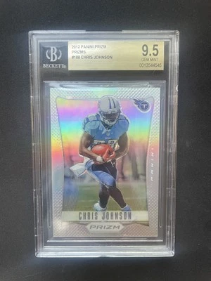 2012 Panini Prizm Silver Prizm Chris Johnson #188 BGS 9.5 Gem Mint - Image 1 of 2