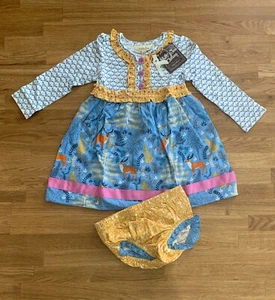 NUEVO Vestido Matilda Jane Niño Pequeño Estampado en Bosque Mangas Largas Talla 18M - 24M - Imagen 1 de 12