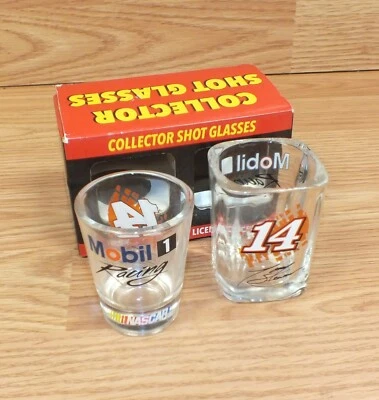 Nascar Round & Square Officially Licensed Tony Stewart Collector Shot Glasses  - Image 1 of 4
