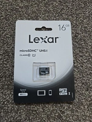 LEXAR 16GB MicroSD HC Card - Class 10 - Image 1 of 2