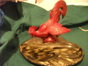 Gamecock Hahn Schale Verwendung für Keramikschale oder Aschenbecher sehr schöne Farben. - Bild 1 von 11