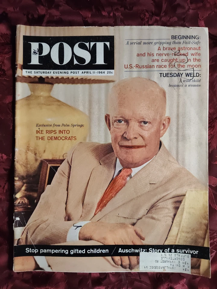 RARE Saturday Evening POST April 11 1964 TUESDAY WELD THELONIUS MONK - Image 1 of 1