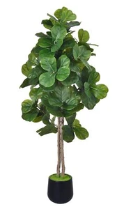 Artificial Fiddle Leaf Fig Tree with Planter, 5Ft Faux Floor Plants Fake Trop... - Picture 1 of 9