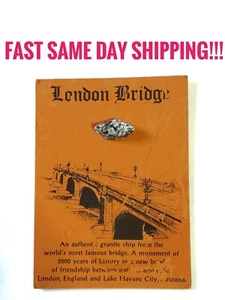 Vintage London Bridge Authentic Granite Chip, On Card EX Cond - Picture 1 of 5