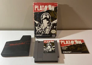 Platoon NES Nintendo-Authentic & Tested! Box/ Manual/ Cart!! See Pics - Picture 1 of 11