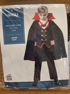 DRACULA Child Costume Large 12-14 2PCS - Picture 1 of 3