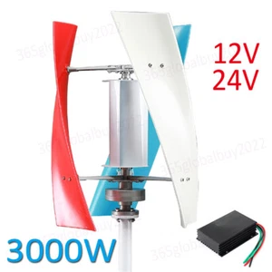 3000W Vertical Wind Turbine Permanent Magnet Power Generator 12V/24V Controller - Picture 1 of 15