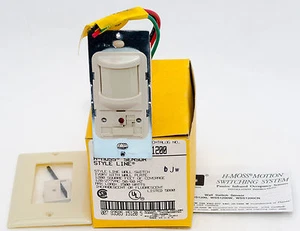 Interruptor de pared de marfil estilo sensor Hubbell WSS1200 H-Moss hecho en EE. UU. con placa de pared - Imagen 1 de 4