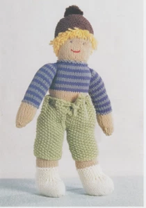 CUTE BOY DOLL~35cm TALL~KNITTING PATTERN~CRAFT BOOK EXTRACT - Picture 1 of 1