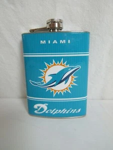 Miami Dolphins acero inoxidable 8 oz. Frasco de cadera FB13MD - Imagen 1 de 2