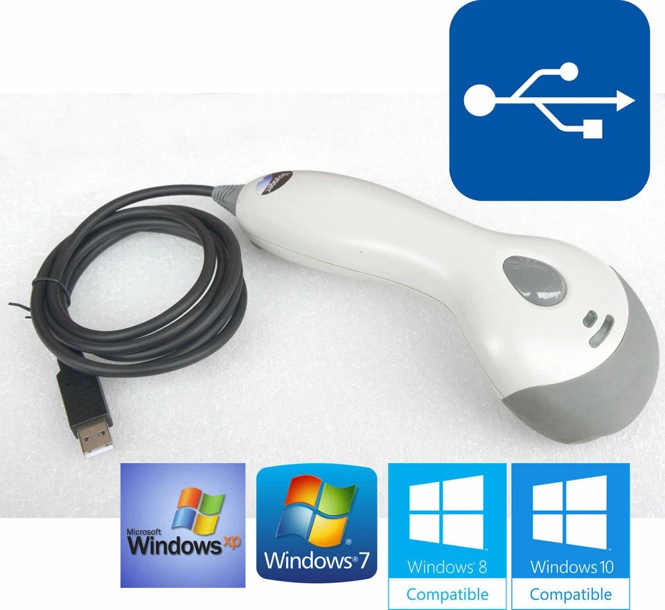 USB KASSENSCANNER SCANNER METROLOGIC MS-9520 FÜR WINDOWS XP VISTA 7 8 10  #BS25 - Bild 1 von 1