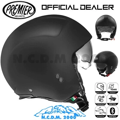 CASCO APERTO OPER FACE MOTO SCOOTER NERO PREMIER ROCKER U9BM OMOLOGATO 22-05 - Immagine 1 di 4