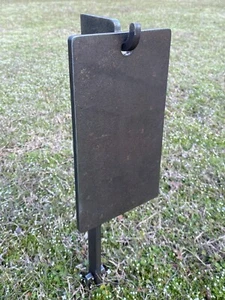 3/8" AR500 - 6"x11" A-Zone Steel Shooting Target w/ 30" Ground Stake Hook Stand - Picture 1 of 7