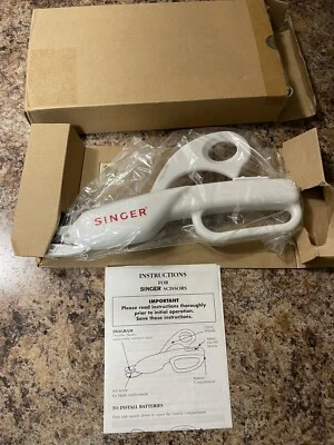 NEW Cordless Battery Operated Singer Smart Scissors Power Adapter & Extra Blades - Image 1 of 4