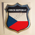 Adesivi Repubblica Ceca Scudetto Repubblica Ceca 3D Bandiera Resinato Adesivo