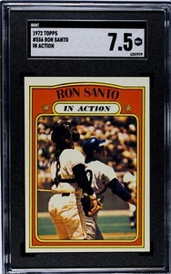SGC 7.5 - 1972 Topps #556 Ron Santo IN-ACTION Chicago Cubs HOF - Picture 1 of 4