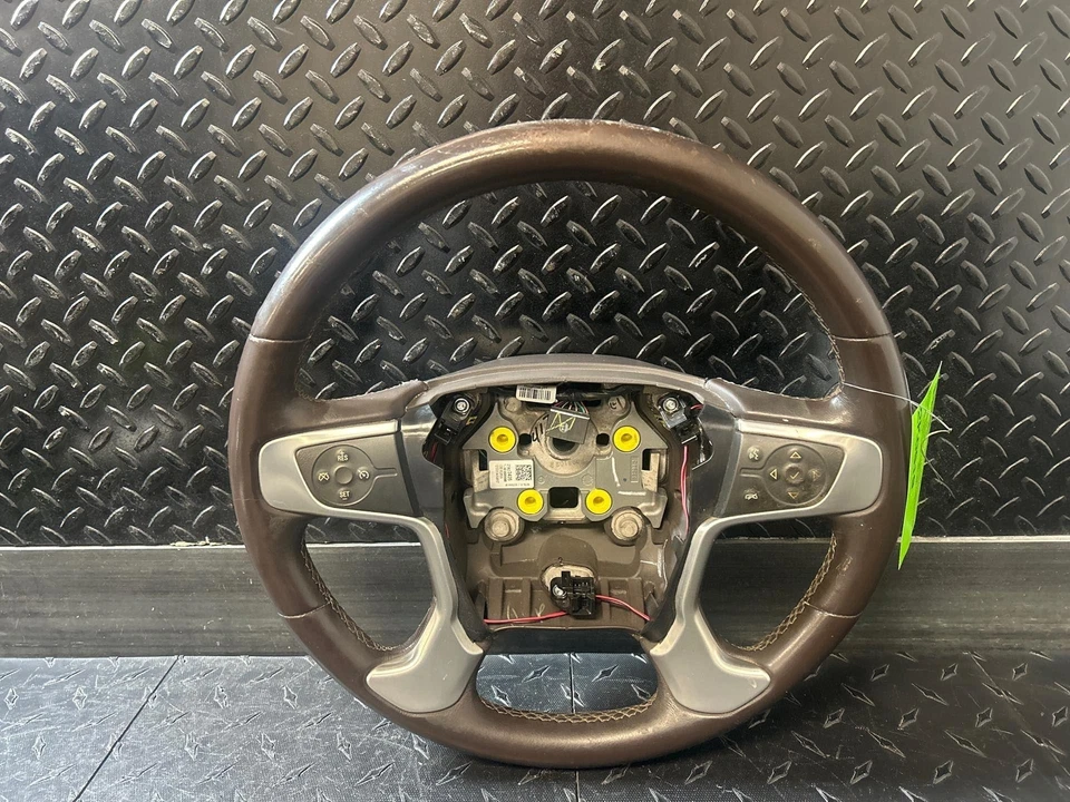 2014 - 2018 GMC Sierra 1500 Cocoa-H2T Leather Steering Wheel (Cruise Audio) - Image 1 of 3