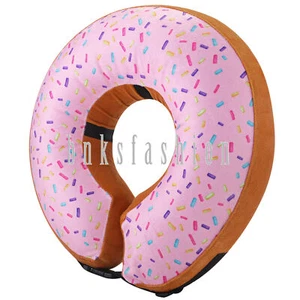 Dogs and Cats Donut Protective Inflatable Collar Pet Soft Recovery E-Collar Cone - Picture 1 of 11