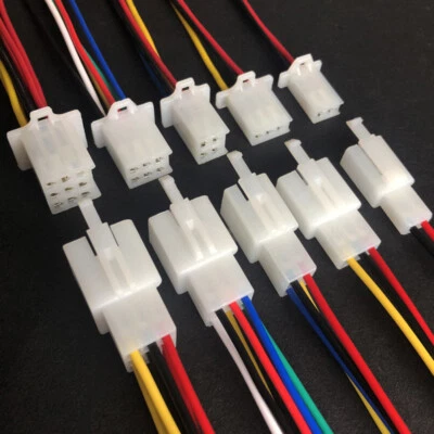 2.8mm Connector Plug Socket Set 2/3/4/6 Way Pin Male&Female W/Wire Motorcycl Car - Image 1 of 3