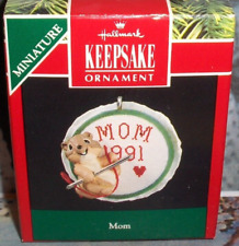 Mom`1991`Miniature-Chipmunk Has Real Needle With Thread-Hallmark Tree Ornament