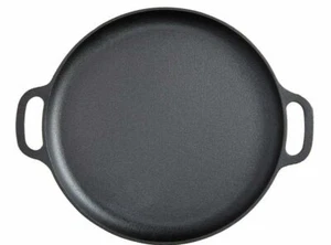 14 Inch Cast Iron Pizza Pan Skillet Cooking Baking Grilling High Quality - Picture 1 of 3