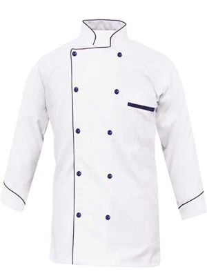 Doublebreasted Jacket Men Chef Coat Long Sleeve Kitchen Uniform Cook Shirt CAWB1 - Image 1 of 4