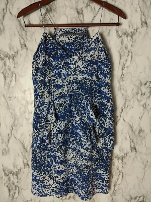 Mini Vestido Twelfth Street by Cynthia Vincent XS Extra Pequeño Azul Seda Algodón Foto 1 de 4