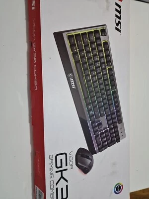 MSI VIGOR GK30 COMBO RGB Gaming Keyboard +  Gaming Mouse Set - UK. - Image 1 of 4
