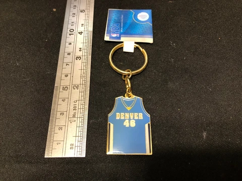 NEW Denver Nuggets Key Chain Ring - NBA Licensed - Alex English Mutumbo Iverson Cover