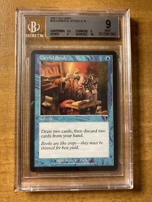 Magic The Gathering ✨CAREFUL STUDY ✨Odyssey BGS 9 MINT QUAD++ 2001 POP 1 ! - Image 1 of 2