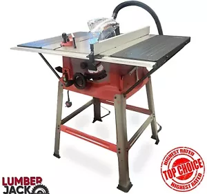 Lumberjack Table Saw with 10" Blade Stand Full Fence & Side Extensions 800W 240v - Picture 1 of 16