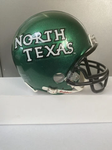 NORTH TEXAS AUTHENTIC MINI FOOTBALL HELMET WITH SCRATCHES Cover