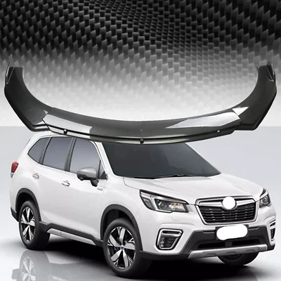 Carbon Fiber Front Bumper Lip Spoiler + Splitter Kit For Subaru Forester 00-22 Foto 1 de 4