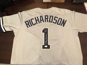 ***Bobby Richardson Signed Custom New York Yankees Jersey Inscribed (JSA)*** - Picture 1 of 4