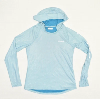 Columbia Mujer Pullover Sudadera Con Capucha Poliéster Azul Talla S PFG Lunares Foto 1 de 4