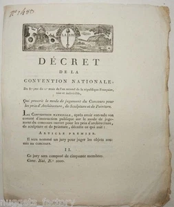 Decrets de la convention nationale - jugement concours - an II ( 122 ) - Picture 1 of 1