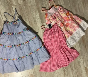 Lot Of 3 Girls Size 4-5 Dresses 1 Is Ralph Lauren Polo  - Picture 1 of 10