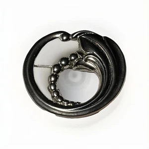 Modernist Movement Sterling Floral Leaf Broach Vintage Ladies Pin/broach - Picture 1 of 13