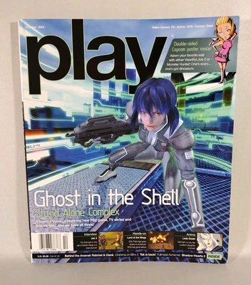 Play #34 (2004) Video Game Magazine W Capcom Viewtiful Joe 2 Poster Insert - Image 1 of 4