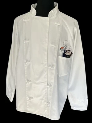 Vtg 1994 Looney Tunes White Chef Coat Unisex S/M Bugs Bunny Taz RARE Halloween - Image 1 of 4