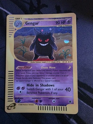 Pokemon Gengar TCG Expedition Base Set Reverse Holo Card 013/165 - Image 1 of 2