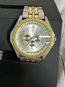 Tachymetre Two Gold/silver Tone Quartz Analog Men's Fashion Watch China read - Picture 1 of 23