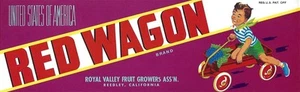 Red Wagon Brand, Original Crate Label, Circa 1950's, 13.00 x 4.00" - Picture 1 of 1